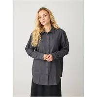 KnowledgeCotton Apparel KnowledgeCotton Apparel Lockeres Flanellhemd VEGA aus Bio-Baumwolle, Grau-dark-grey-melange, – Produktbild 1 von 1