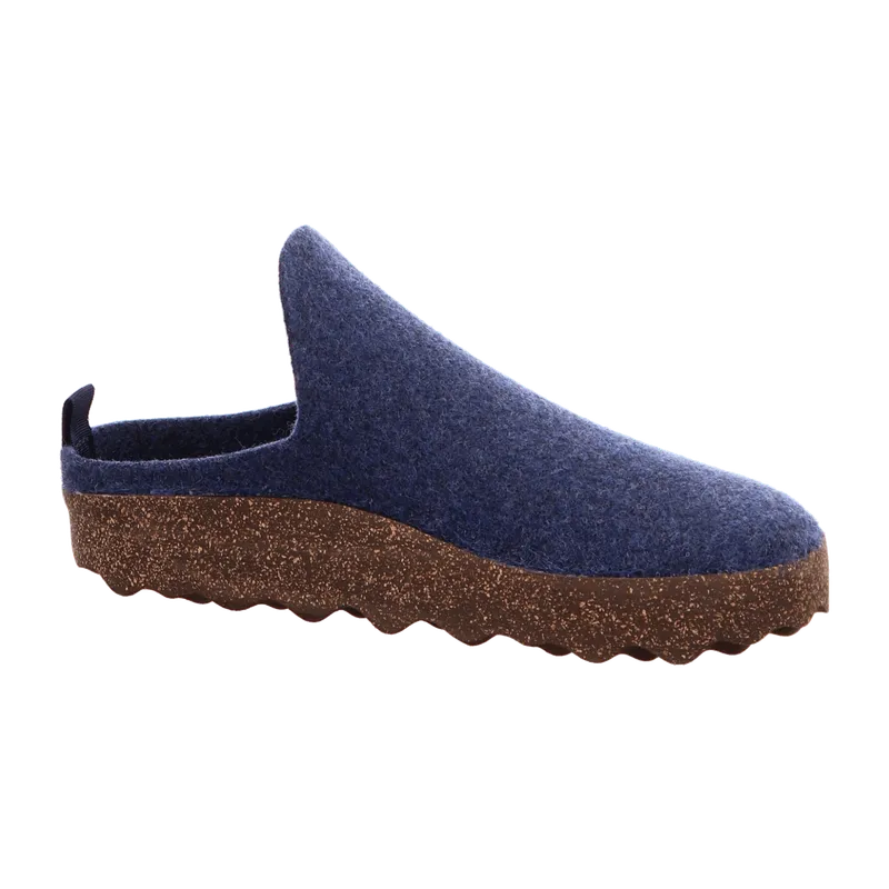 ASPORTUGUESAS ASPORTUGUESAS Come Filzpantoffeln mit Kork-Latex Sohle, Blau, – Produktbild 7 von 8