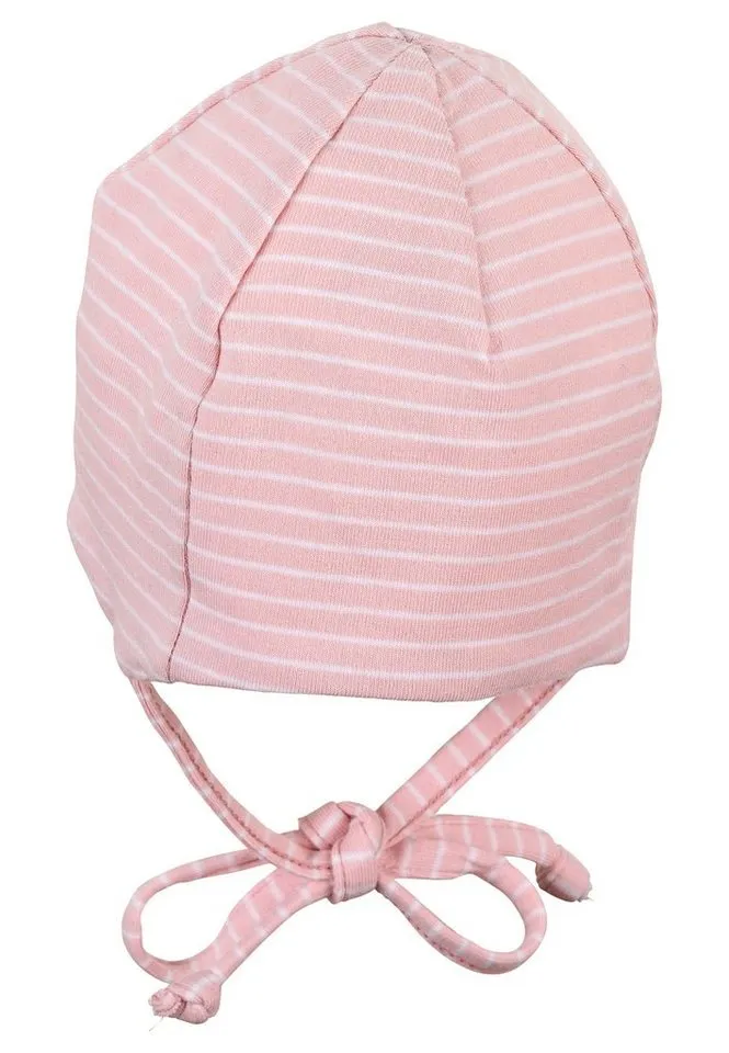 Sterntaler Sterntaler Beanie OCS Beanie (1-St) Babymütze aus Baumwolle mit Bindeband und Ohrenklappen, Rosa, – Produktbild 2 von 5