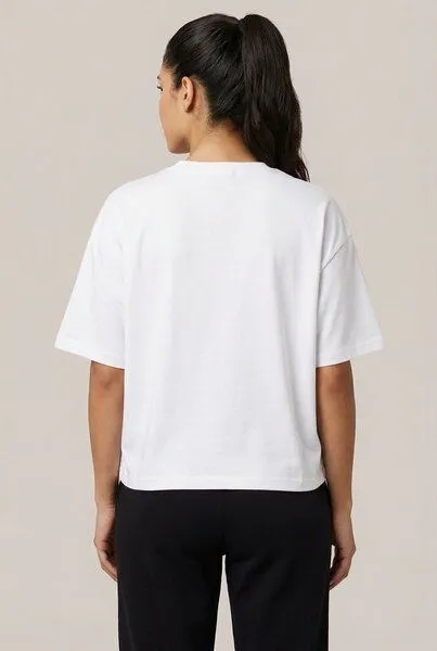THE FACE OF ELEMENTS The Face of Elements Essential - Relaxed Boxy Fit T-Shirt aus 100% Bio-Baumwolle, White (weiß), – Produktbild 3 von 4