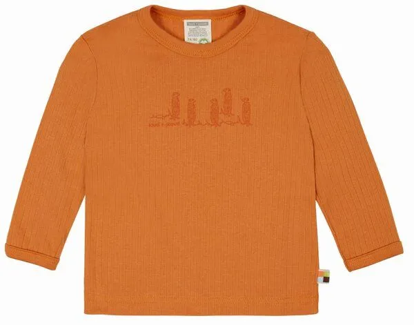 loud + proud loud + proud Babys & Kinder Shirt Derby Rib mit Druck, GOTS-zertifiziert, Carrot(orange), – Produktbild 2 von 2