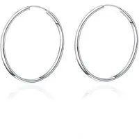 ELEKTROPULLI ELEKTROPULLI Coole & Zeitlose, feine Creolen in 8mm - 80mm / 13 Größen, Silber, – Produktbild 1 von 2