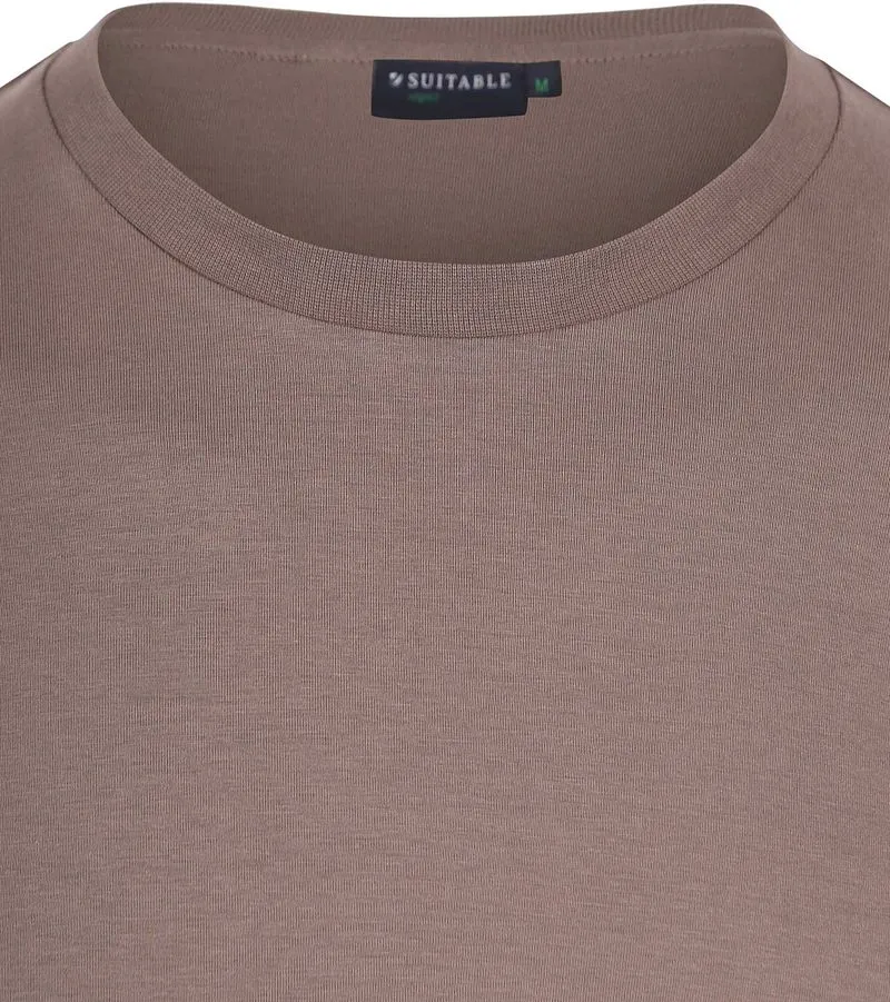 Suitable Suitable Respect Longsleeve Heavy T-Shirt Taupe - Größe XXL, Braun, – Produktbild 2 von 3