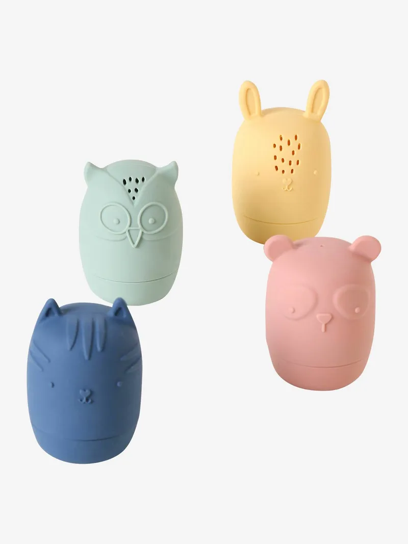 Vertbaudet 4er-Set Baby Badewannen-Spritztiere, Mehrfarbig, – Produktbild 2 von 3