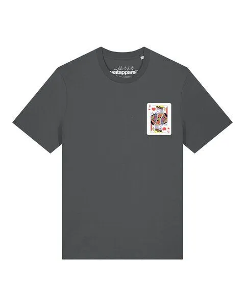 watapparel watapparel T-Shirt Unisex König der Herzen, Anthracite, – Produktbild 1 von 3