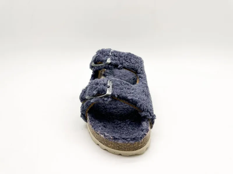 thies thies 1856 ® Kids Organic Teddy Sandal Sandale, Blue grey, – Produktbild 3 von 5