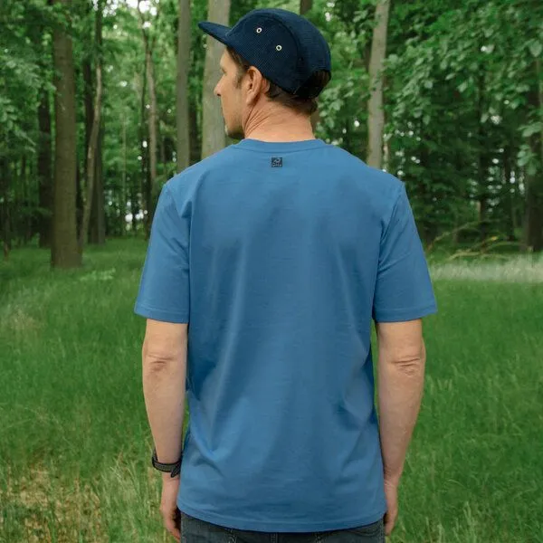 Cmig Cmig Herren T-Shirt Erle mit Elster / T-Shirt mit Baum, Mindful blue, – Produktbild 3 von 4