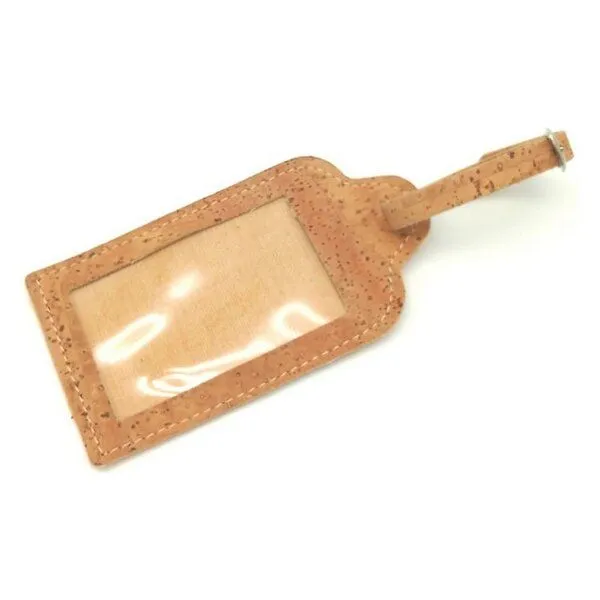 Kork-Deko Kork-Deko Kofferanhänger aus Korkstoff (Beige) mit Schnalle – Produktbild 5 von 8
