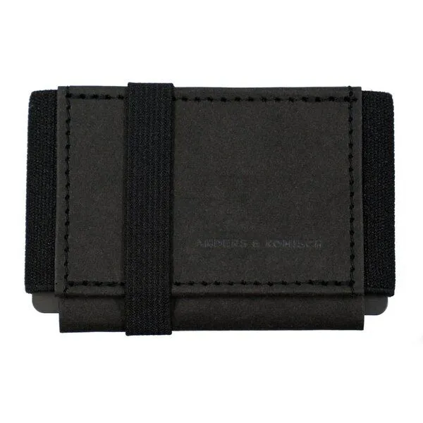 ANDERS & KOMISCH ANDERS & KOMISCH Kleines nachhaltiges Portemonnaie mit Münzfach - A&K MINI CLASSIC, Schwarz/schwarz, – Produktbild 1 von 4