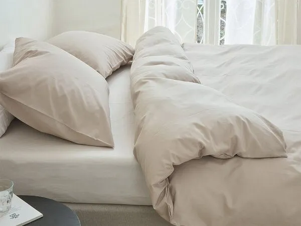 Yumeko Kissenbezug "Yumeko" aus Baumwolle TENCEL, Sandy taupe, – Produktbild 1 von 4