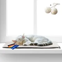 Rohrschneider Rohrschneider ® Selbstwärmende Katzendecke, Fensterliege mit rutschfester Unterlage beige 60 cm, 2 cm, 29 cm – Produktbild 1 von 1