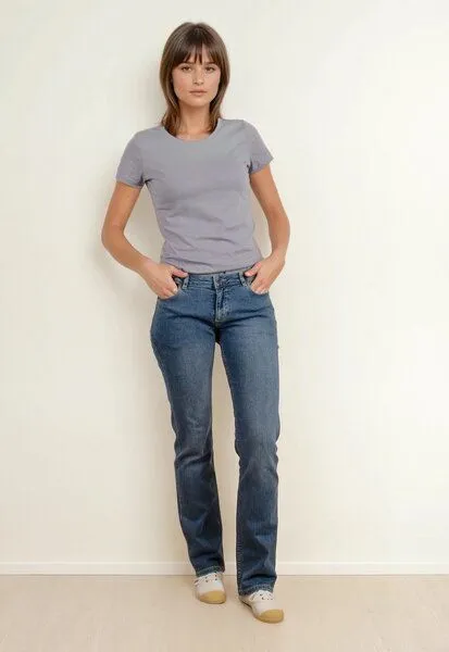TORLAND TORLAND Straight Fit Damenjeans JOAN, Mid indigo (blau), – Produktbild 3 von 5
