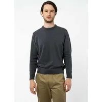 MELA MELA Feinstrick Pullover Style HIMAL aus 100% Bio-Baumwolle, Anthrazit melange, – Produktbild 1 von 1