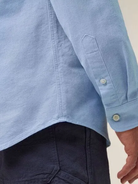 Human Family Human Family Bio Herren Basic Oxford Hemd, Hellblau, – Produktbild 4 von 4