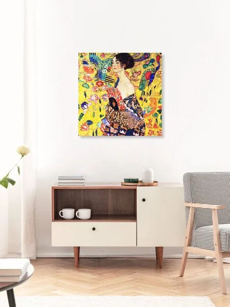 Photocircle Photocircle Poster / Leinwandbild - Gustav Klimt: Frau mit Fächer – Produktbild 3 von 4