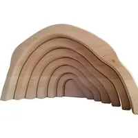 Drei Blätter Krippe aus Erlenholz, 7-teilig Maße 40 x 21 cm – Produktbild 1 von 1