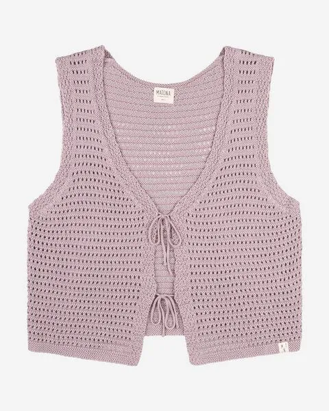 MATONA Matona Weste | Tie Vest | aus Bio-Baumwolle | GOTS-zertifiziert, Lavender, – Produktbild 2 von 3