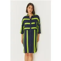 SKFK SKFK Damen vegan Hemdkleid Lisabe Marineblau – Produktbild 1 von 1
