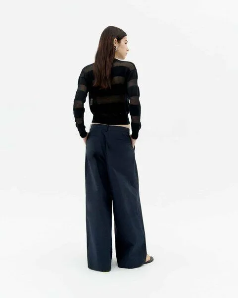thinking mu thinking mu Be Lyocell-Pullover mit transparenten Streifen – Produktbild 3 von 4
