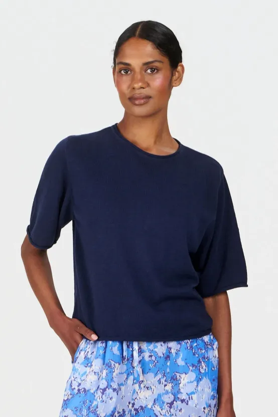 KOMODO KOMODO Damen vegan T-Shirt Camille Marine, Extra dunkelblau, – Produktbild 2 von 2