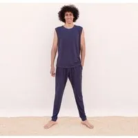 Jaya Jaya TOMMY - Herren - Atmungsaktives Tank Top aus softer, elastischer Tencel-Biobaumwoll-Mix, Yoga, Workout and andere Bewegungskünste, Nightblue/blau, – Produktbild 1 von 1
