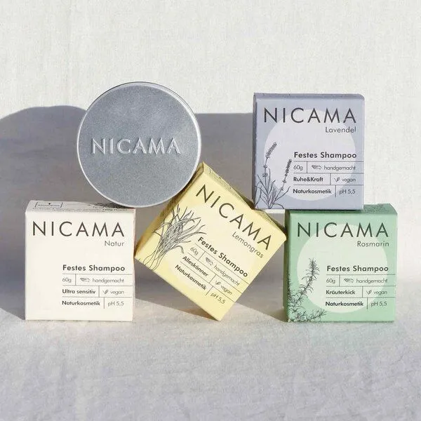 NICAMA Festes Shampoo 4er Set mit Aufbewahrungsdose - NICAMA – Produktbild 3 von 7
