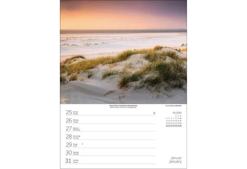 Korsch Verlag Wandkalender Nord- und Ostsee Wochenkalender 2027 – Produktbild 4 von 4