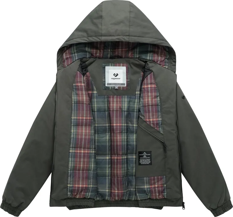 ragwear ragwear Outdoorjacke Terron Y Sportive Jacke mit kontrastierendem Innenfutter, Grün, – Produktbild 1 von 4