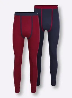 wäschepur men Hose lang marine + dunkelrot – Produktbild 1 von 1