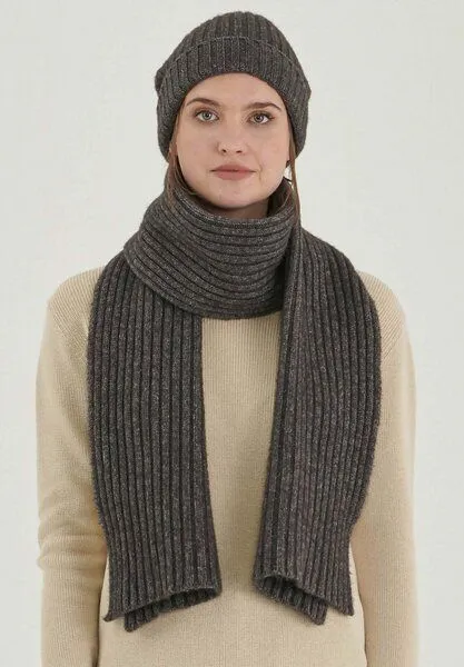 ORGANICATION ORGANICATION Unisex Strickschal aus Bio-Merinowolle und Bio-Baumwolle, Lead, – Produktbild 1 von 2