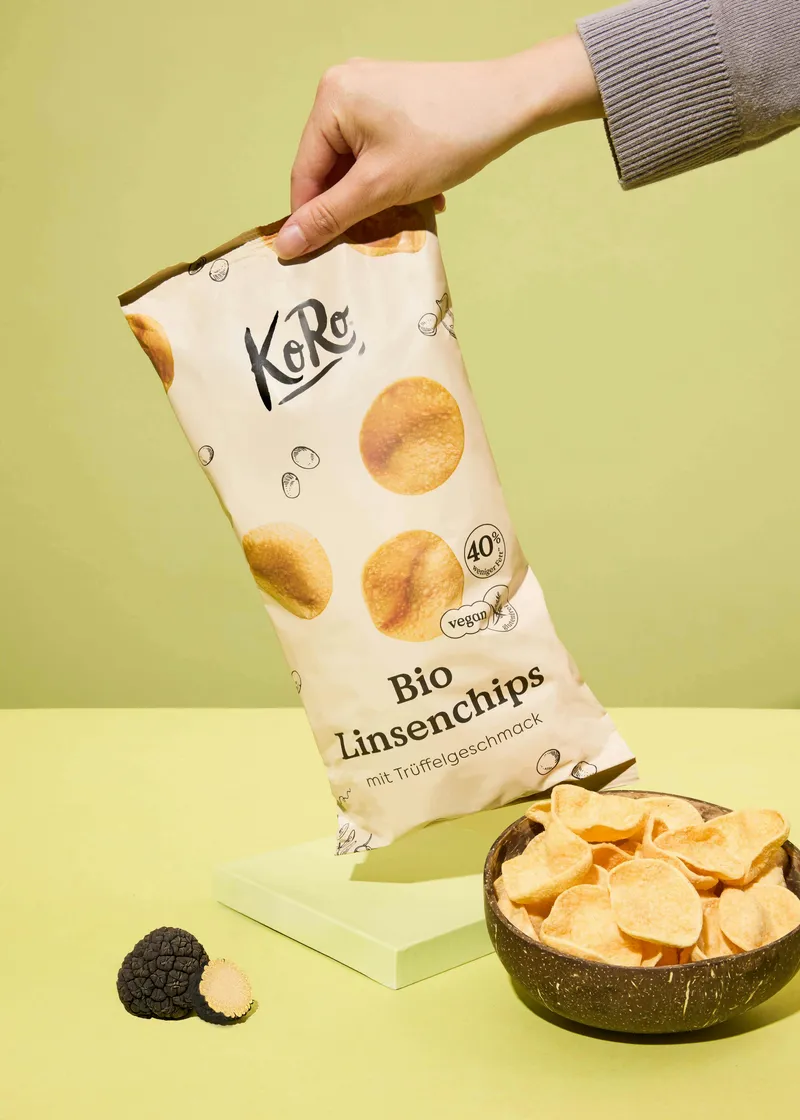 KoRo Bio Linsenchips mit Trüffelgeschmack 100 g – Produktbild 3 von 5