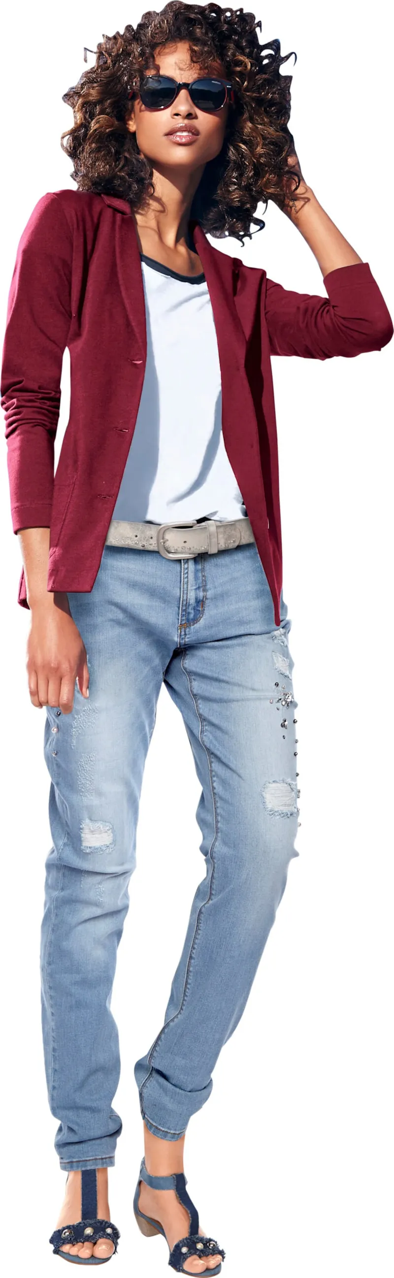 heine Jerseyblazer karminrot, Karminrot, – Produktbild 2 von 2