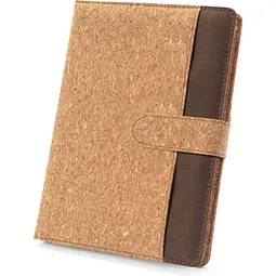 hi!dea™ FIELDING. Mappe A5 aus Kork und recyceltem Polyester (100 % rPET) mit abnehmbarem Notizblock, Natur – Produktbild 1 von 1