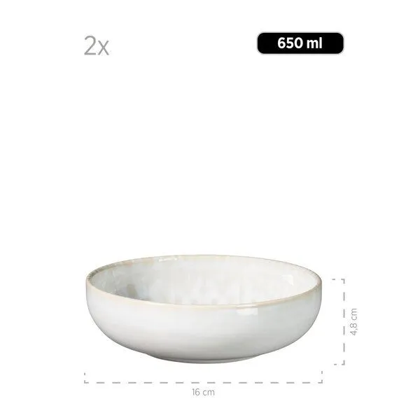 Mäser Mäser Kombiservice 8-tlg. "Trad. Tiles" Steinzeug, Weiß, – Produktbild 3 von 5
