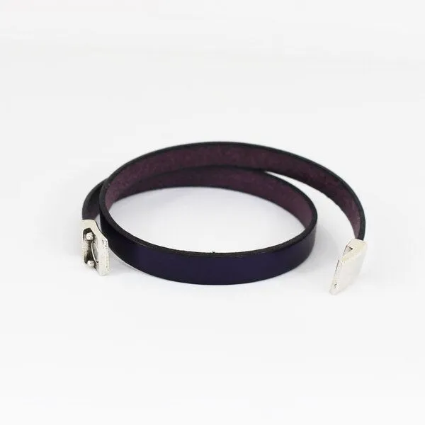 Mitienda Shop Mitienda Shop Lederarmband mit Magnetverschluss Unisex, Lila-silber, – Produktbild 2 von 2