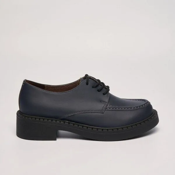 AGAZI AGAZI HELEN plant-based leather loafers, Navy blue, – Produktbild 4 von 4