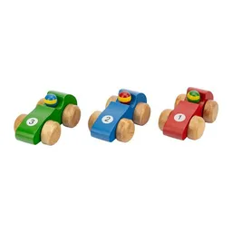 El Puente El Puente Spielautos "Sportwagen" 3er-Set | Fair Trade & Handmade aus Sri Lanka – Produktbild 1 von 1
