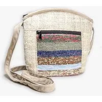 Himal Hemp Himal Hemp HH Handtasche CHEKKA Bag aus wildem Hanf und Recycle-Sari – Produktbild 1 von 1