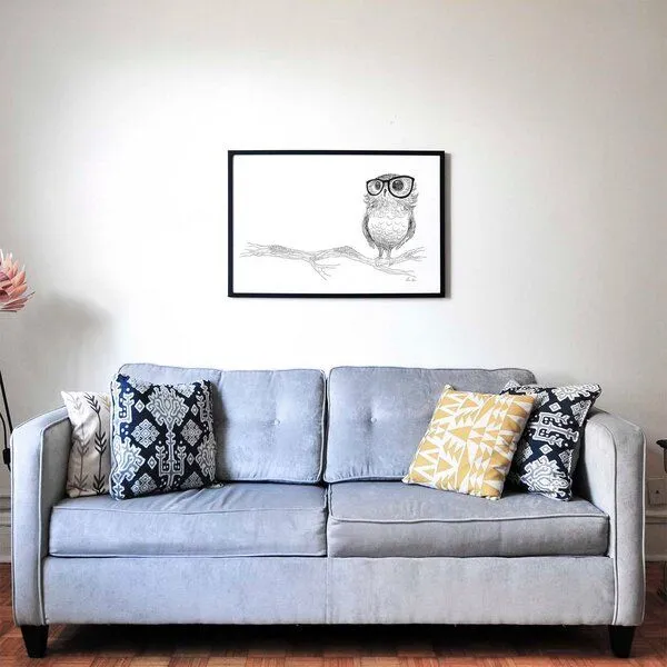 LIGARTI Kunstdruck »Brilleneule« von LIGARTI | A4, A3 oder A2 | Wandbild | Poster | Kunst – Produktbild 3 von 4