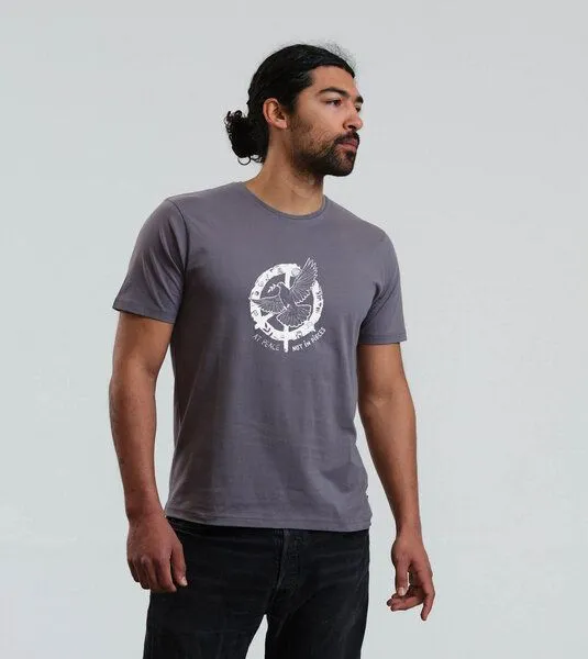 Gary Mash GARY MASH T-Shirt At Peace aus Bio-Baumwolle, Grau, – Produktbild 1 von 4