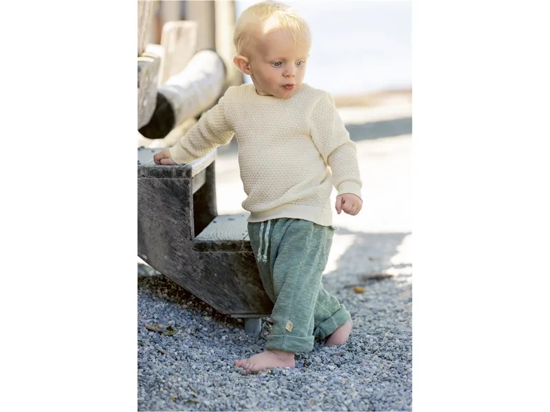 Disana Disana Kinder Leinen-Strickhose jade Gr.98/104, Grün, – Produktbild 2 von 2