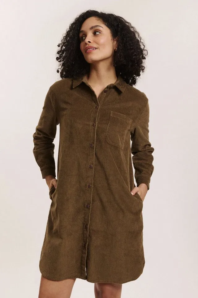 Tranquillo Tranquillo Cordkleid Fritzii aus Biobaumwolle - taupe / 38 – Produktbild 4 von 6