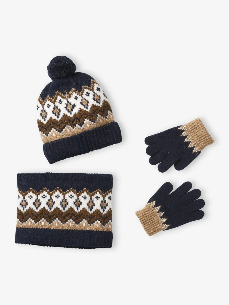 Vertbaudet Set aus Mütze, Mokka, – Produktbild 3 von 4