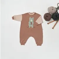 tetoi vienna tetoi-vienna TENCEL Babyoverall "Alpenflausch Bär" kuscheliger Strampler, Braun, – Produktbild 1 von 1