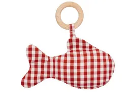 Efie Efie Fisch grün, mit Rassel und Holzring, kbA (organic) – Produktbild 1 von 1