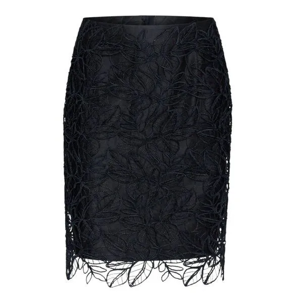 körber mode körber mode Rock florale Spitze modern zu jedem Anlass schwarz – Produktbild 1 von 1