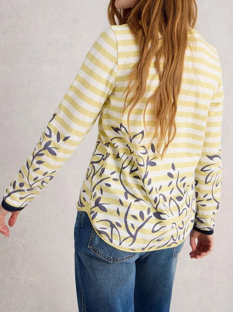 White Stuff Langarmshirt Clara - 34, Mittelgelbgrün, – Produktbild 4 von 4