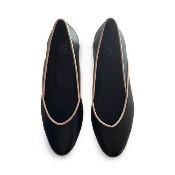 Nae Vegan Shoes Nae Vegan Shoes NAE | Isla Vegane Schuhe – AppleSkin Elegante Ballerinas, Schwarz, – Produktbild 3 von 4