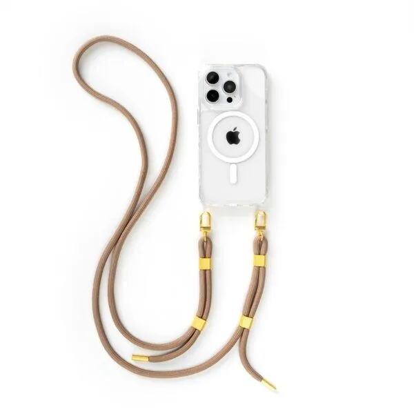 change the label change the label Change Clear Case Handykette mit Kordel mit Magsafe, Taupe, – Produktbild 1 von 2
