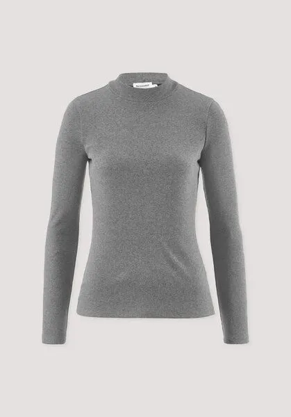 hessnatur hessnatur Rib Longsleeve Slim aus Bio-Baumwolle, Grau, – Produktbild 4 von 4